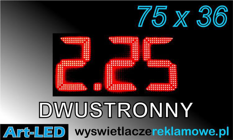 Wywietlacz 2-stronny 75x36 cm